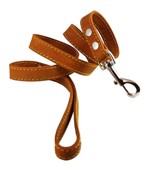 Correa De Perro Clasica De Cuero Grueso Genuino 3/4  De Anc 0