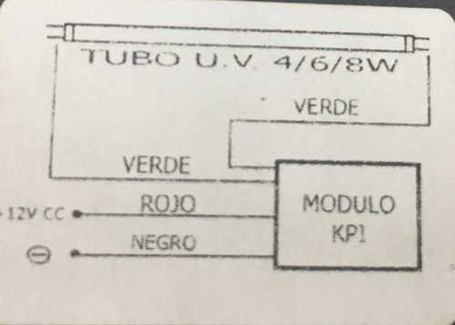 Balasto Electrónico (tubo U.v 4/6/8w) 1