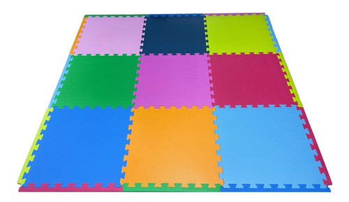 Kit 10 Tatames Tapete Encaixe Eva Bebe Infantil 50x50 10mm 0