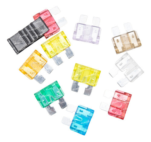 10 Fusibles Ficha Plana Surtidos Calidad Para Auto 1