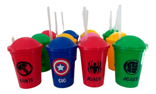 22 Vasos Plasticos Hombre Araña Personalizados Souvenirs 1