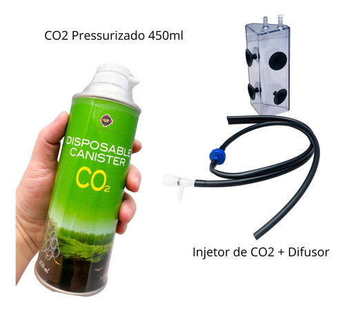 Co2 Aquário Plantado Difusor Válvula Lata Descartável Up 163 1