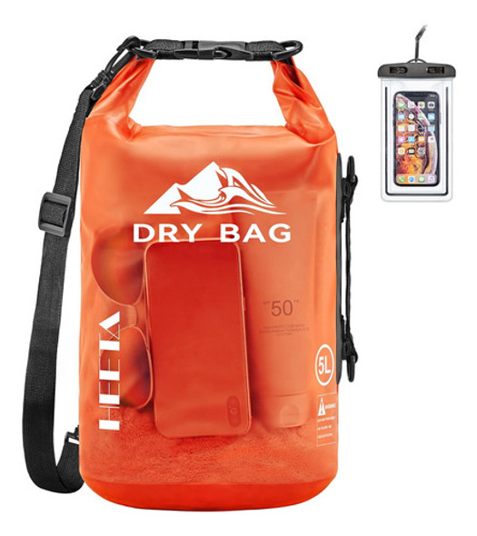 Bolso Impermeable Resistente Al Agua 10l Naranja Clear 0