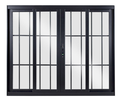 Janela De Alumínio De Correr 100x120x8cm 4 Folhas Vidro Wt 0