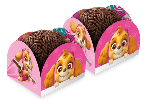Portas Forminhas De Doces - Skye - Patrulha Canina Rosa 0