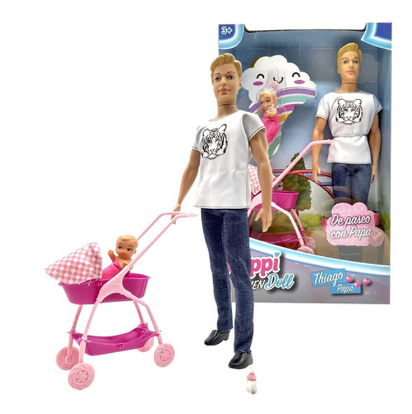 Muñeco Thiago Con Hijo Infantil Niñas Niños 0