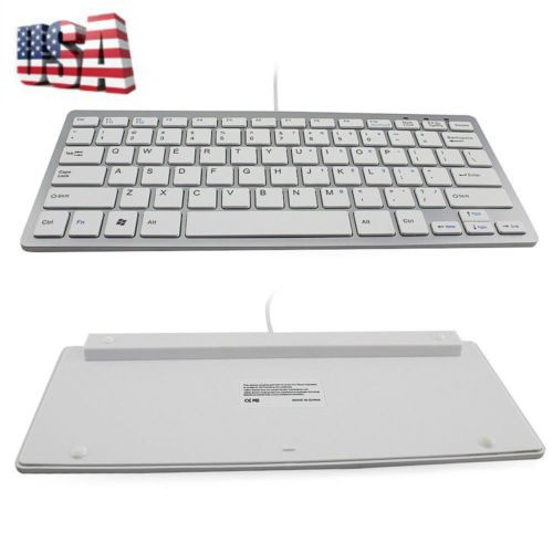 Elegante Mini Slim Mínimo Cable Teclado Usb Para Pc Laptop C 0