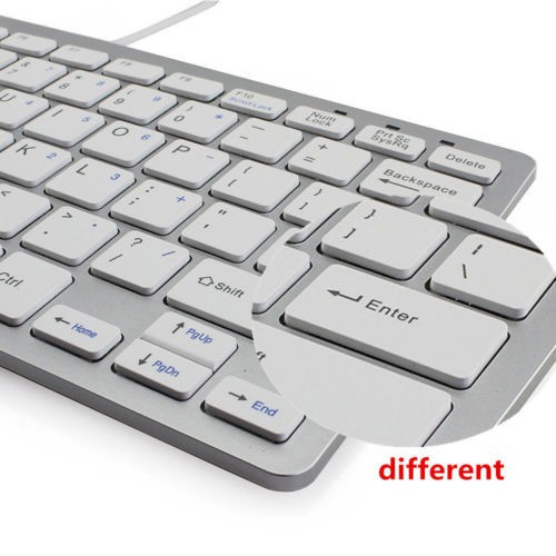 Elegante Mini Slim Mínimo Cable Teclado Usb Para Pc Laptop C 1