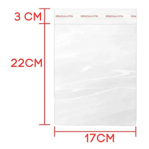 Saco Bopp - 17x22+3 Aba Adesiva Transparente C/ 100unid 1