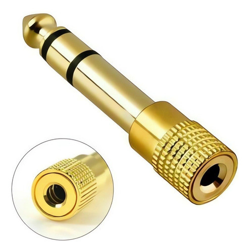 Adaptador Ficha Plug 6.5 A Jack Miniplug 3.5 Auricular 0