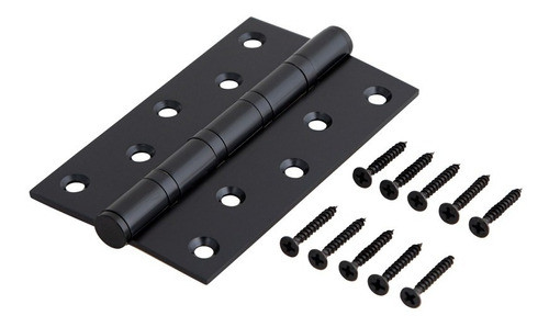 Dobradiça Inox 5 X 3 X 3mm 3 Peças Reforçada Preta Inox 1