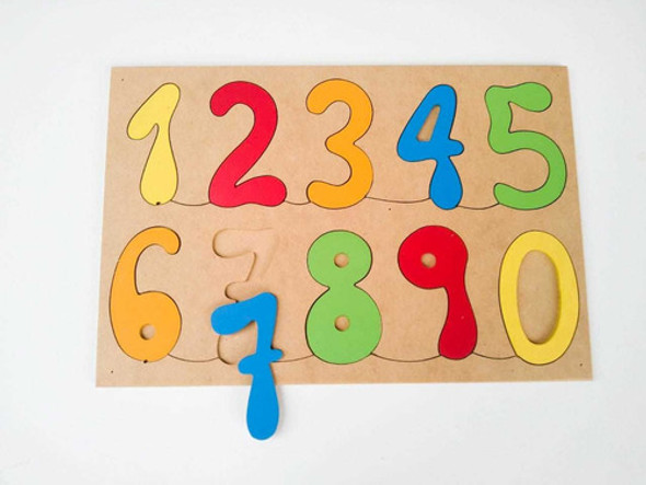 Juego Didáctico De Madera Numeros 1
