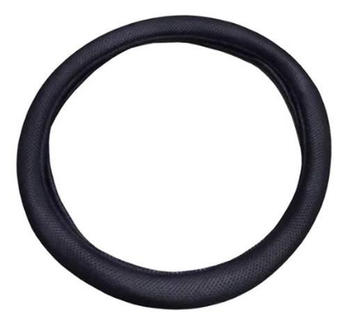 Cubre Volante Cuero Ecologico + Tela 38cm Negro Universal 0