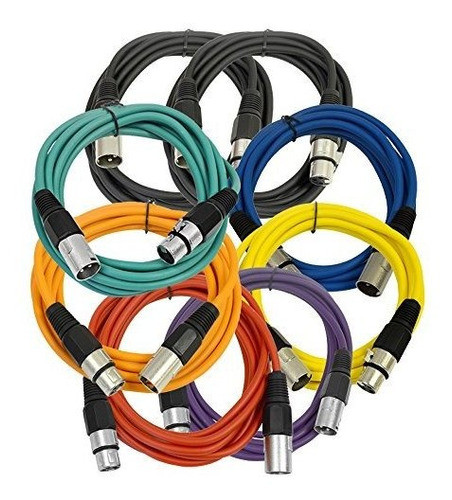 Paquete Sísmica  Cables De Audio 8 Pack 10 Xlr Cables De Mic 0