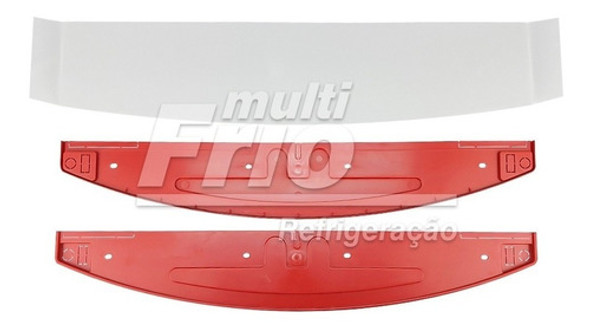 Testeira + Veneziana Para Freezer Expositor 36 X 67 Vermelha 1