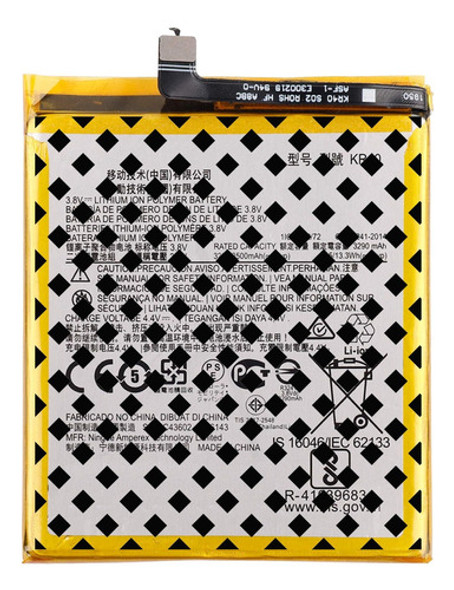 Bate Para Motorola One Action Xt2013 Kr40 3500mah 0