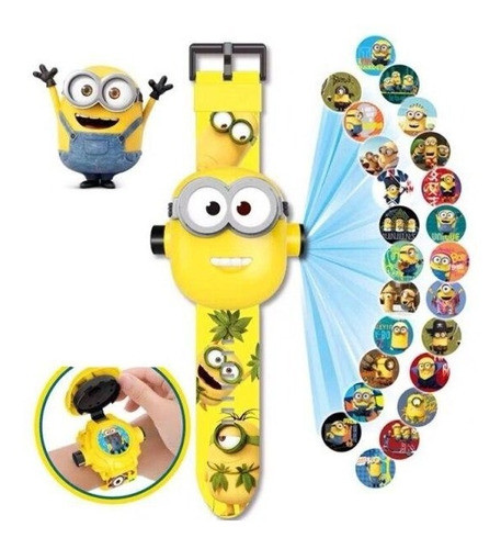 Reloj Proyector Infantil Digital Imágenes Personajes Minions 0