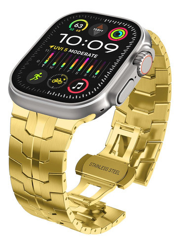 Malla Para Apple Watch Series 9/8/7/se Ultra 2 49mm Gold_a 0