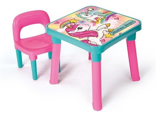 Mesa Mesinha Unicórnio Mágico C/ Cadeira Monte Líbano 0