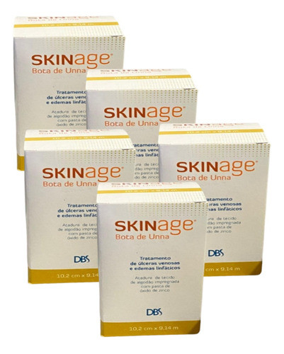 Atadura Skinage Bota De Unna C/ Óxido De Zinco - 5 Unidades 0