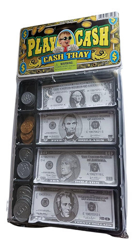 Bandeja De Juguete Con 20 Monedas Y 20 Billetes Para Niños 1