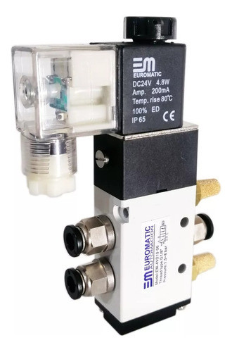 Electrovalvula Neumatica 5/2 Con Conectores Y Silenciadores 1