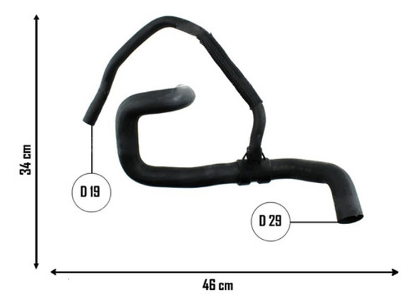 Manguera Inferior Radiador Duster 11/ K4m 1.6 1