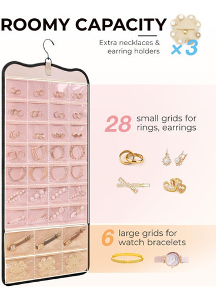 Bagsmart Organizador De Joyas Colgante Con Ganchos De Metal 1