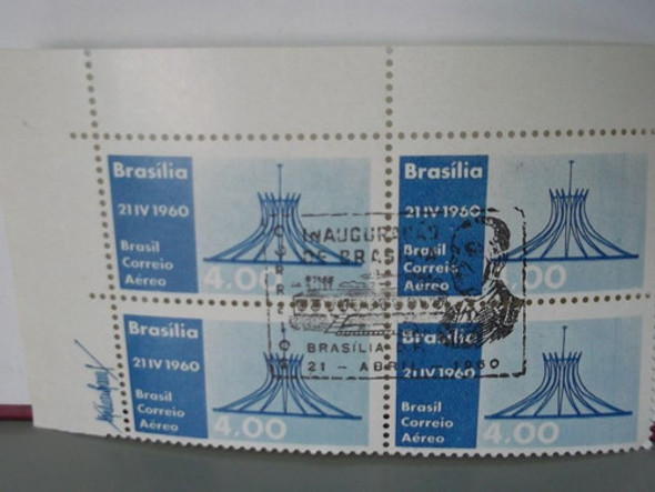 Quadra - Selo - Inauguração De Brasília - Correio Aéreo 0