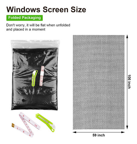 Tejido Mosquitero Fibra De Vidrio 150x269cm Negro 1