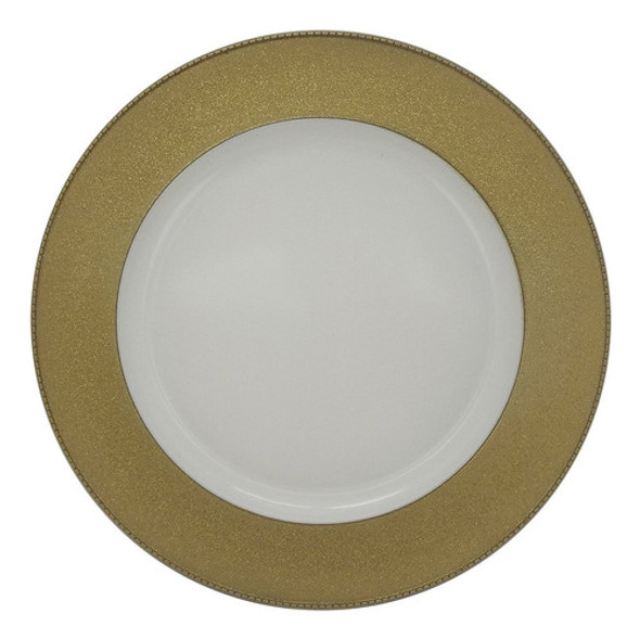 Kit 6 Sousplat Shine Dourado Redondo Mesa Posta Jogo Cozinha 1