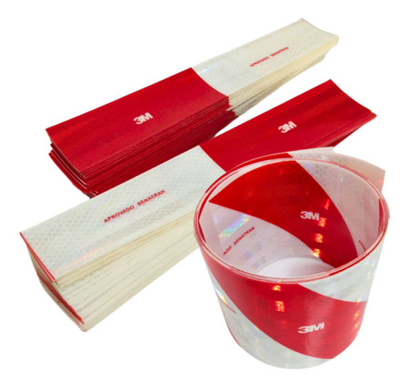 Kit 20 Faixa Refletiva Lateral + Parachoque 3m Carreta 0