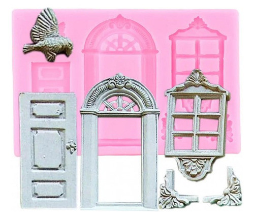 Molde De Silicone Portas E Janelas Vintage 6 Cav 0