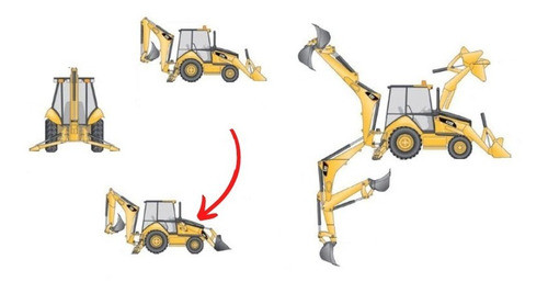 Kit Cilindro Hidráulico Retroexcavadora Cat Vuelco 0