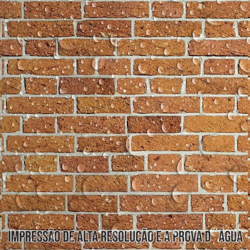 Papel De Parede Auto Adesivo Tijolo A Vista Lavável 10 Mts 1