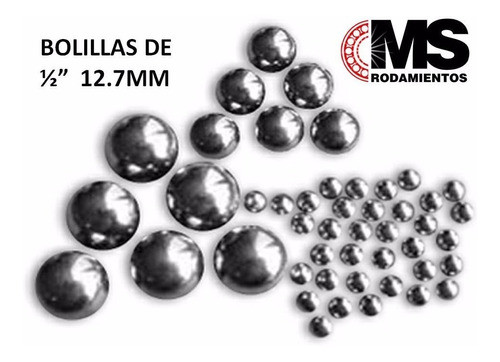 Bolillas Bolas Acero Carbono 1/2 12.7mm X 100 Ms Rodamientos 1