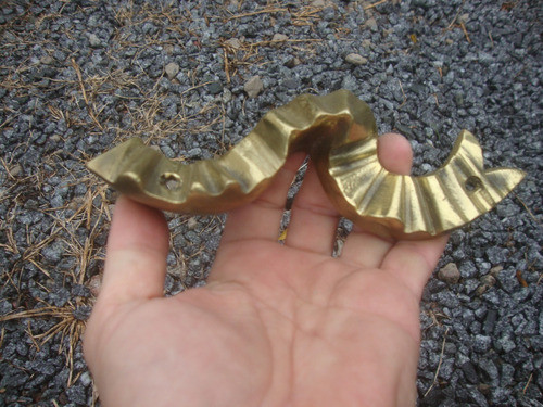 Antiguo Aplique Bronce - 19 X 6,3 X 3,3 Prof. - Pesa 430 Grs 0