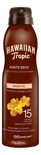 Aceite Protector Solar En Spray Hawaiian Tropic Fps15 220 Ml 0