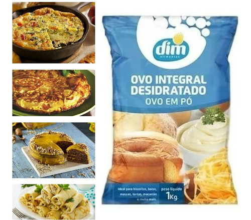 Ovo Desidratado Dim 1 Kg, Deliciosos Pratos E Doces 0