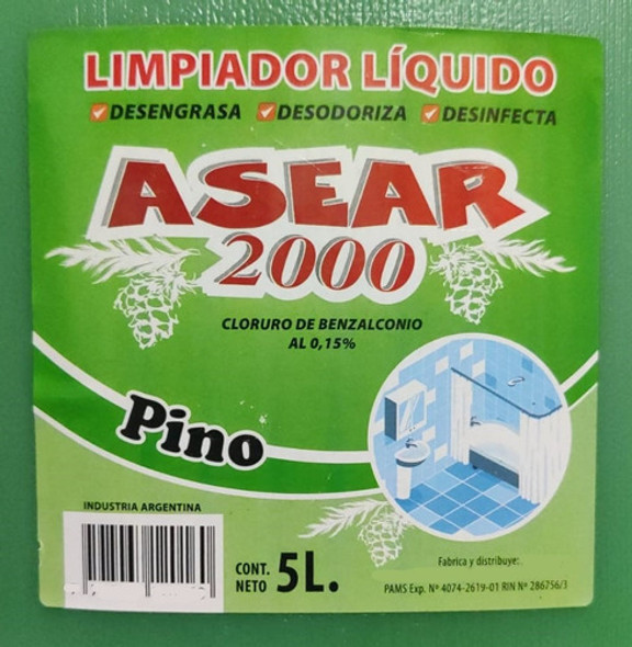 Asear Limpiador Liquido Desinfectante Pino X 5l 1