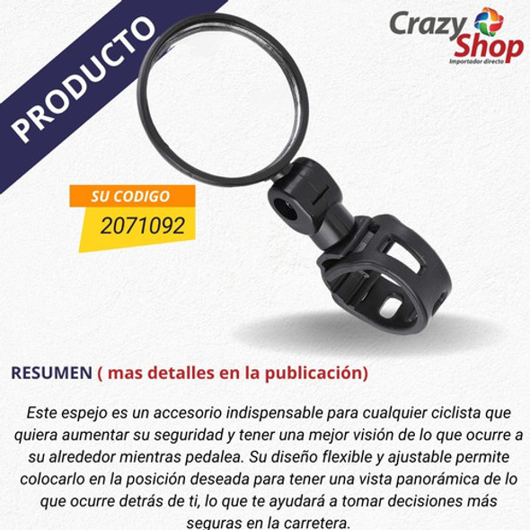 Espejo Giratorio Retrovisor Bicicleta 360 Anillo Ajustable 1