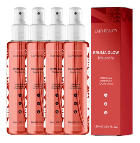 6 Bruma Glow Melancia Colageno Lb07 Lady Beauty Atacado J 0