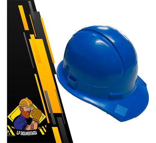 Carcasa De Casco Seguridad Sin Arnes Industria Obra Azul 1