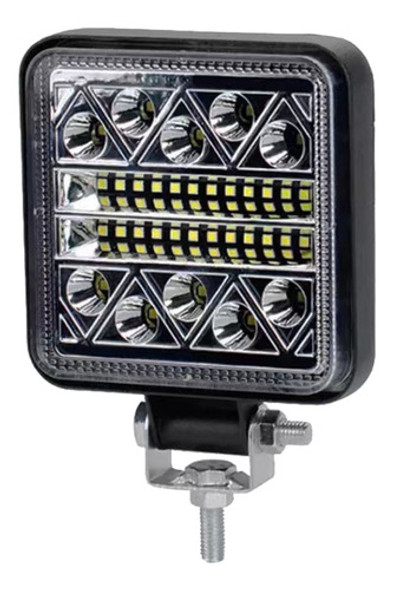 Farol De Milha Quadrado 102w 34 Leds 12v 24v Carro Caminhão 0