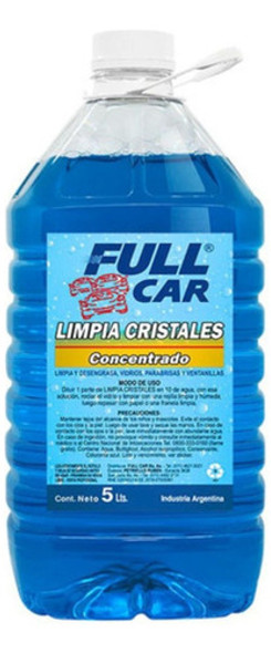 Limpia Cristales Concentrado 5 Lt Full Car 0 Limpia Cristales Concentrado 5 Lt Full Car 0