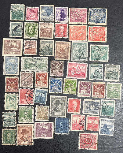 Sello Correo Antiguo Checoslovaco 50 Estampillas Sellos 0