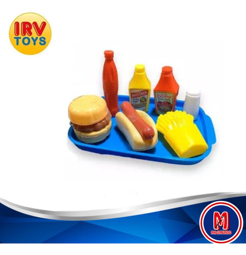 Kit Comida Fast Food Con Bandeja Irv .. En Magimundo !!! 1