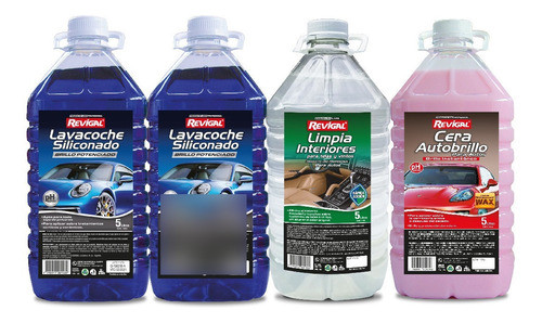 2 Shampoo Azul 1 Cera Autobrillo 1 Limpia Interiores Revigal 0