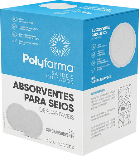 Kit 2 Cxs Absorvente Anatômico Descartável Para Seios 60 Und 1
