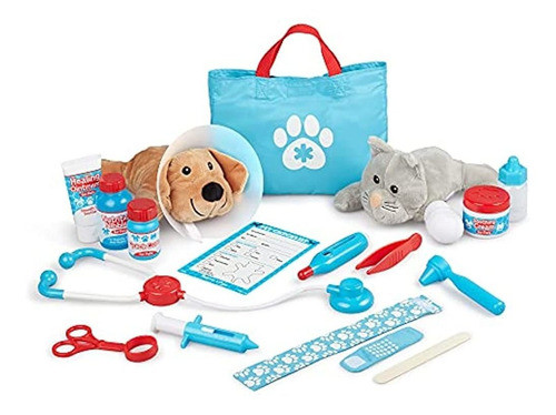 Melissa & Doug Examine And Treat Pet Vet Play Set (24 Piezas 0